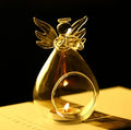 Hand Blown Glass Angel Candlestick Holder Heat Resistant Eco-Friendly Reusable Chien Keng for Home Wedding Valentine's Day