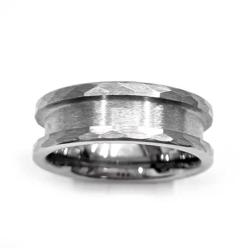TG Classic Style Tungsten Ring Blank Core with Channel Setting for Engagement Wedding Rings