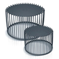 Set of 2 garden baskets decorative side table stand Clubo dimensions (mm) 568x348x450 anthracite color