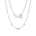 RINNTIN SC23 Hot Sale Fine Jewelry Wholesale Italian 925 Sterling Silver 1.0mm Ball Bead and Bar Chain Necklace for Women MegaBDM
