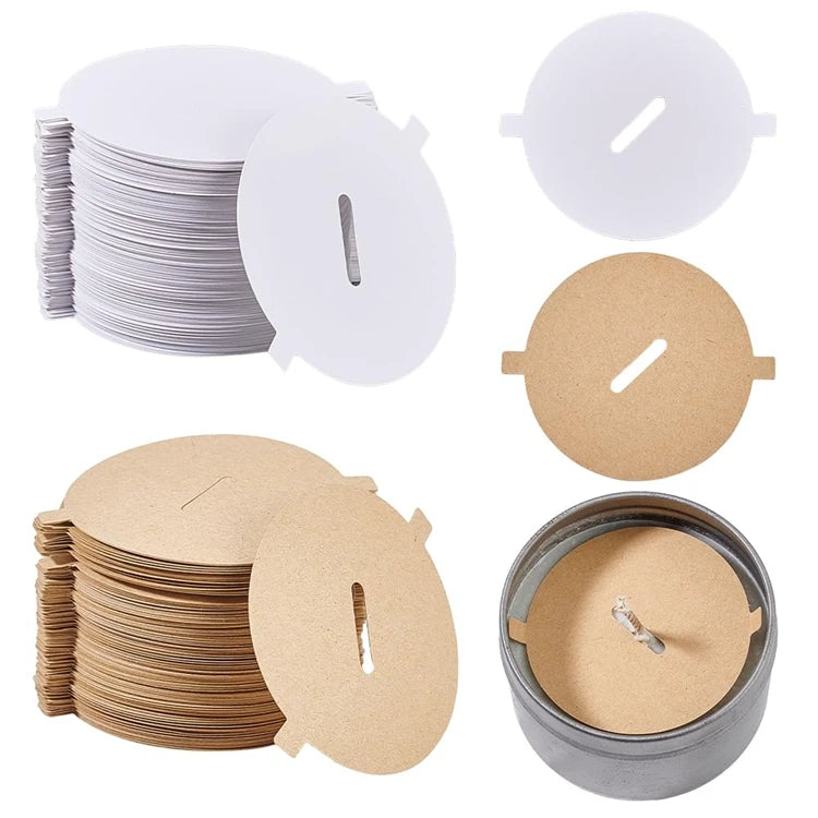 Wholesale Printing Logo Eco-Friendly Recyclable Biodegradable Kraft Paper Dust Cover for Scented Candles