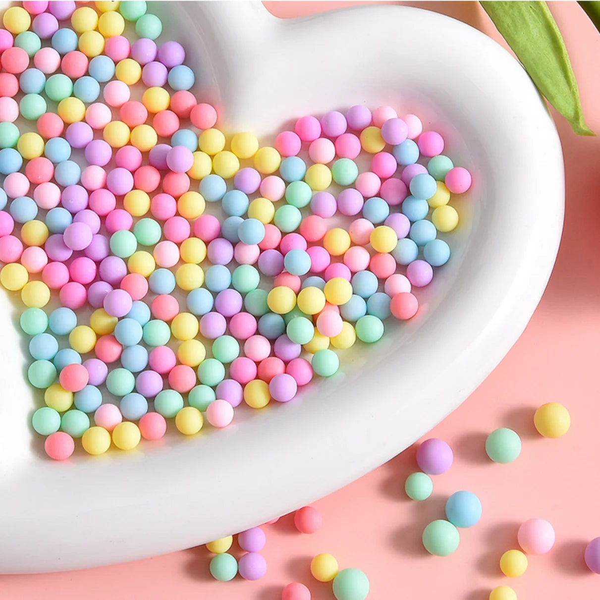 New Design 6mm 8mm Macaron Acrylic Beads DIY Cartoon Sprinkles Resin Crafts Phone Making Accessories