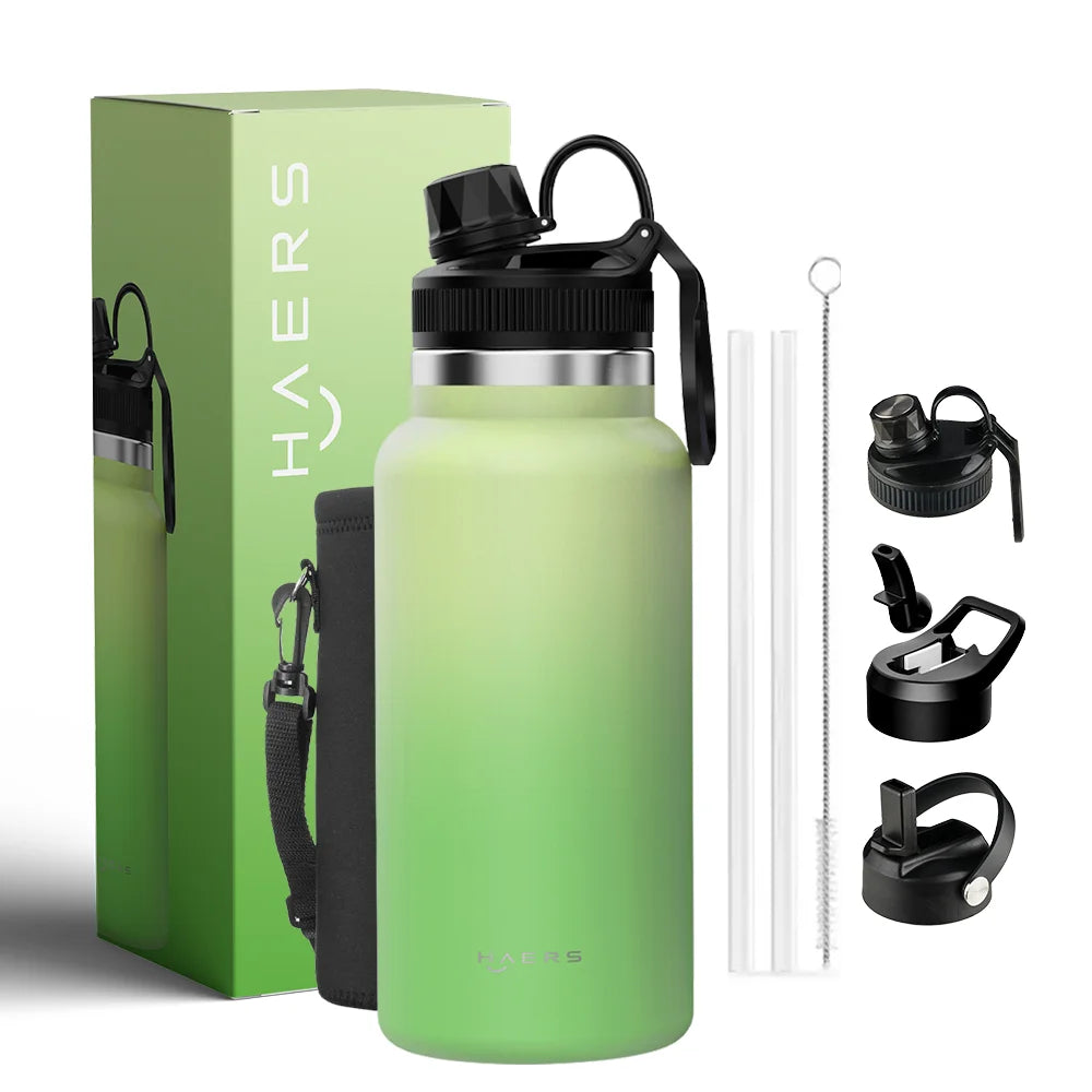 25/32/40oz Stainless Steel Sport Bottle Custom logo with Straw