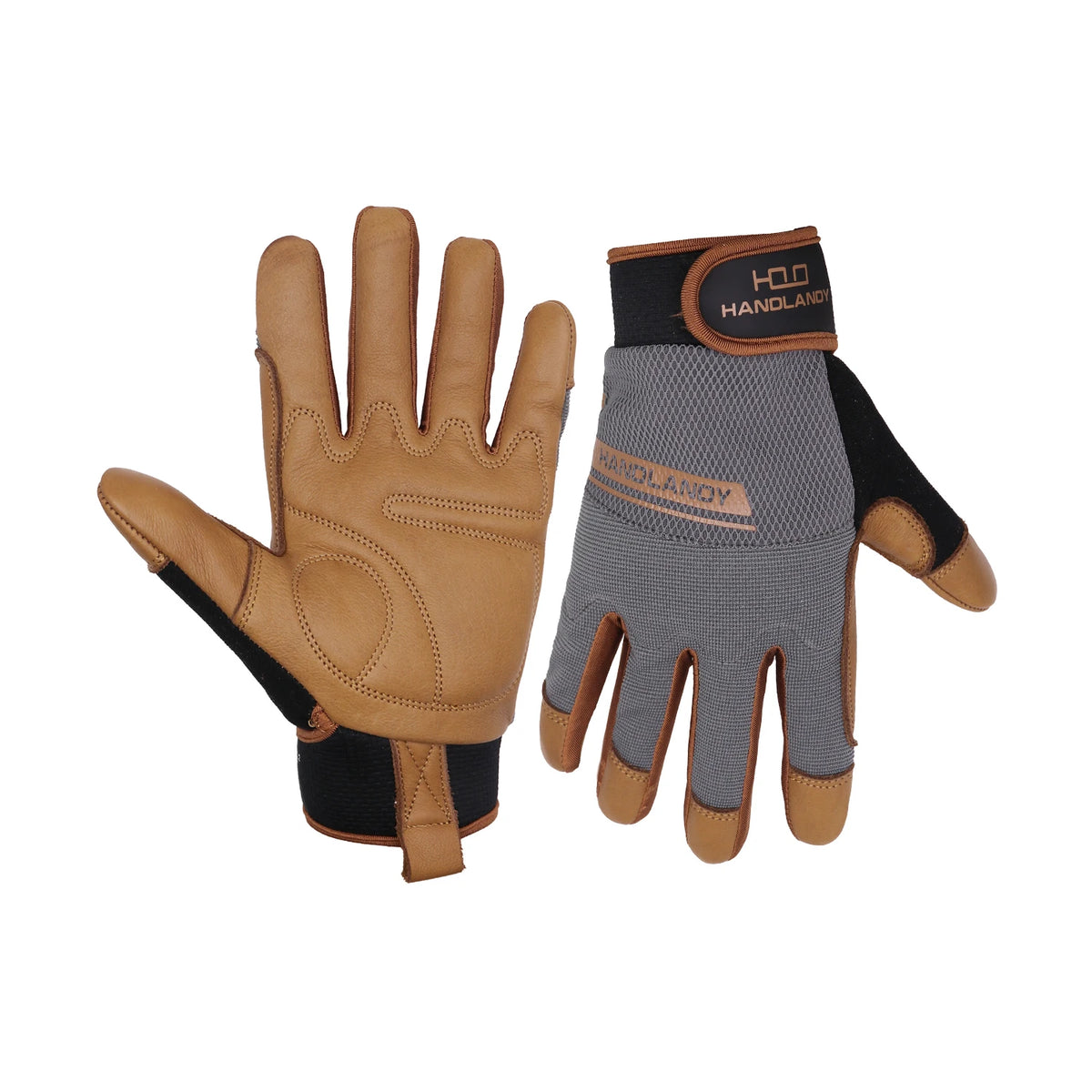 Ready to Ship Anti-Impact Cowhide Leather Working Gloves Breathable Mechanic Driver Glove with Comfortable Construction Palm MegaBDM