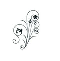 Wrought Iron Components Forged Elements  12mm 1050x650mm Forged Rosette for Gate  Fence Railing Handrail Balustrade