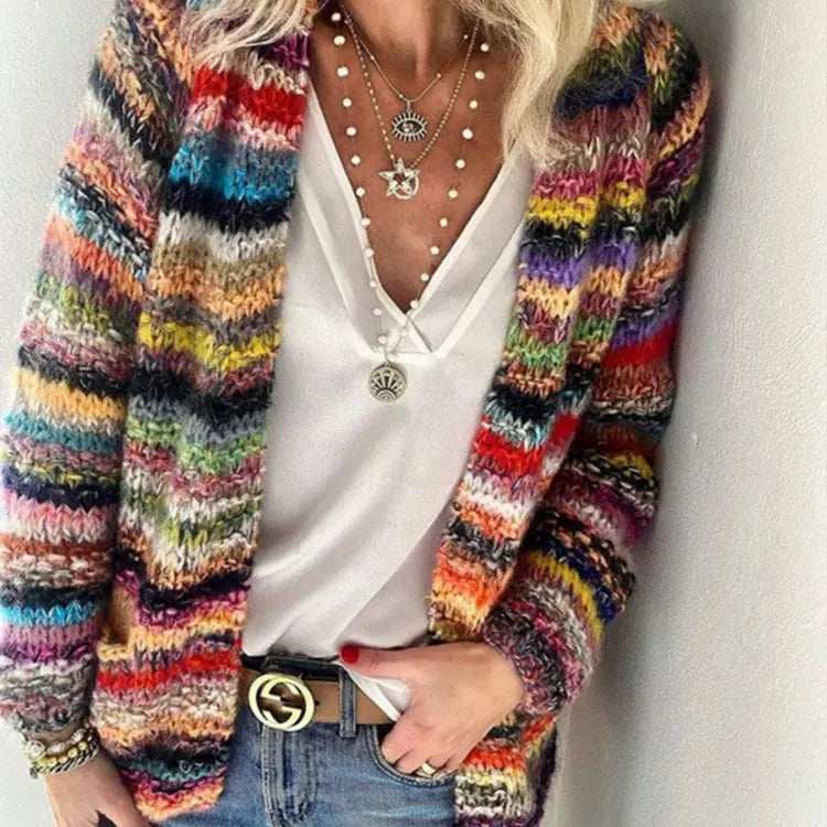 2026 Spring New EU/US Women's Knit Cardigan - Thin Loose Outerwear Lightweight Sweater Jacket