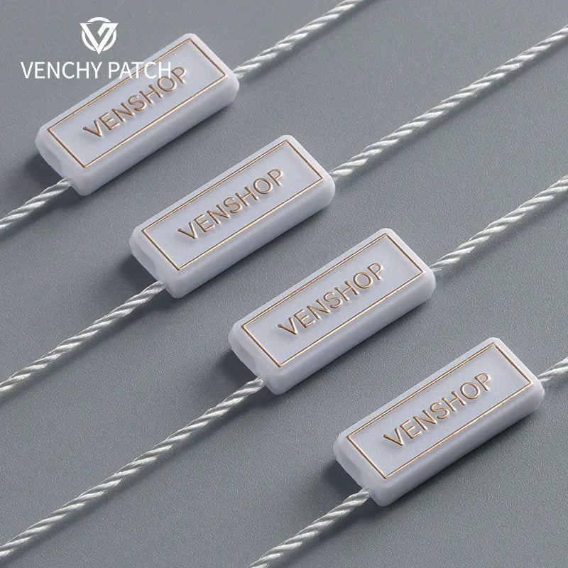 Customizable Hang Tag Plastic Seal Strings Factory-Made Garment Plastic Rope Seal for Clothing Hang Tag String