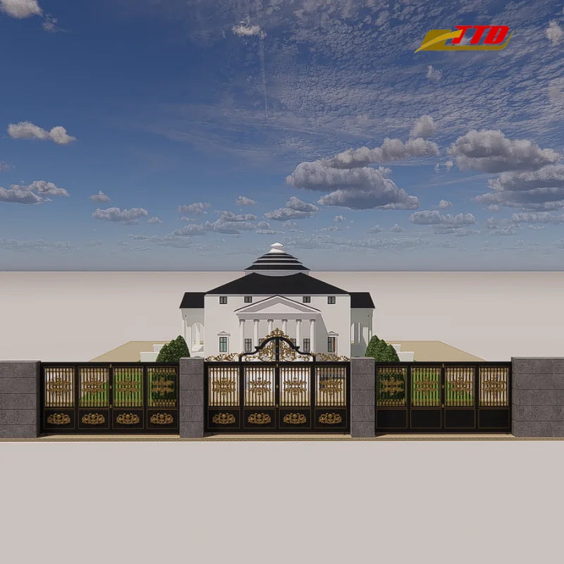 Get Inspired Unique Boundary Wall Gate Designs Featuring Custom Patterns Durable Iron Finish 7 Feet Height Timeless Elegance