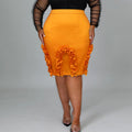 Autumn Latest 2024 Knee Length High Waist Party Bodycon Female Ruffle Skirts