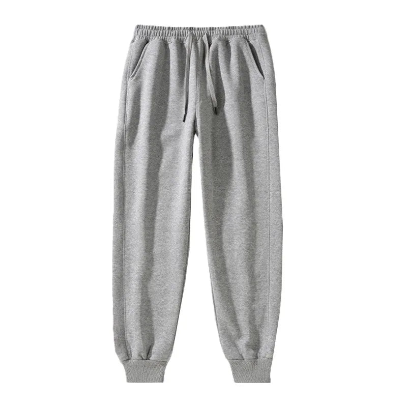 China Bangladesh Factory Price OEM Customized Logo Embroidery 420g Cotton Fleece Loose Fit Tapered Cuff Mens Sweatpants