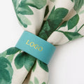 Luxury napkin rings leather custom printed debossed gold stamping for wedding