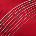 Silver-Plated for Women Single Choker Water Wave Ingot Snake Bone O-Shaped Melon Seeds Box Chain  Necklace