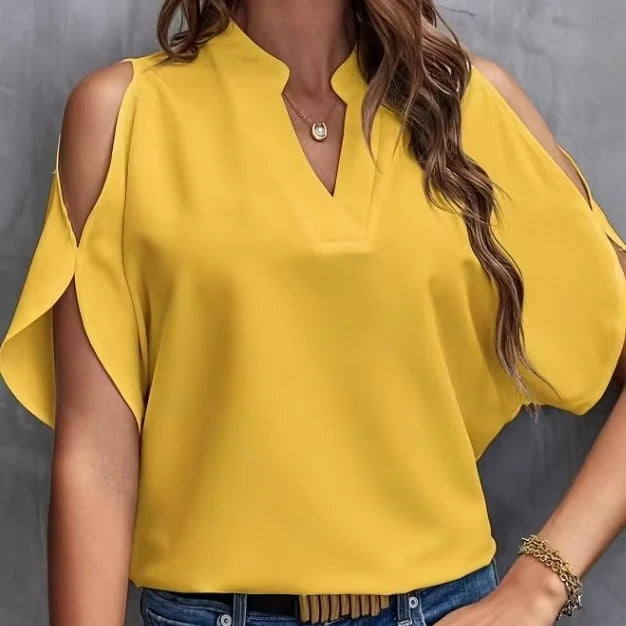 Euro-Chic Oil Painting Print Drawstring Slim-Fit Long Sleeve T-Shirt - Women's Sexy Versatile Indie Top