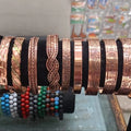 Hand Carved Copper Bangles Pure Solid Copper Healing Bracelet Ethnic Tribal Wristband Artisan Crafted Jewelry Wholesale