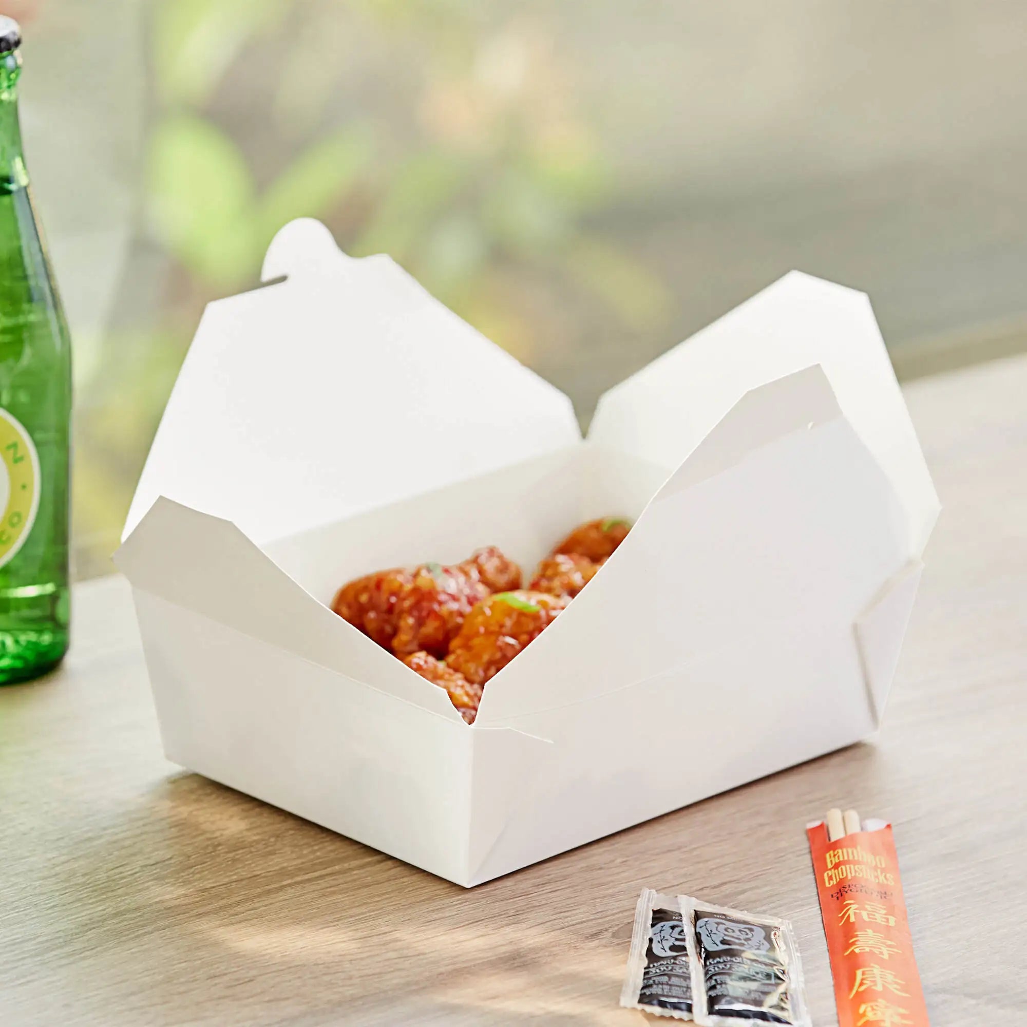 Customized Printing Food Takeaway Packaging Rectangular Paper Packaging Box for Salad Fast Food Takeaway Food