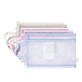 Deli PP118 Double-layer Subject Mesh Zipper Bag Students test Paper Homework Storage Bag A4 Documents Bag 480pcs Per Carton Set