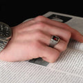 Wholesale Azuris 925 Sterling Silver Ottoman Style Men's Ring Naturel Stone Agate Handmade in Turkey