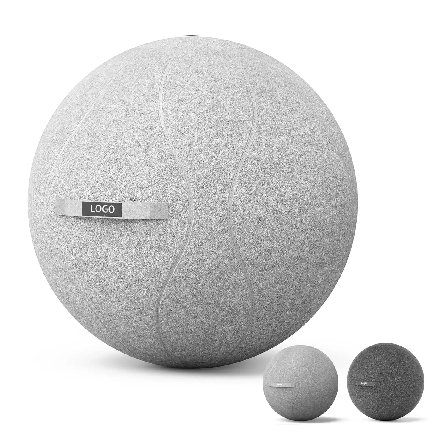 Balance Ball Chair for Office Home Ergonomic Exercise Ball Posture Back Pain Relief Yoga Ball Sitting with Washable Linen Cover