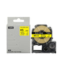 Tatrix LK-4YBA5 BLK-3YBA5/BU5Y  Heat Shrink Tube Label Tape Black on Yellow Compatible for Epson & King Jim Label Printer