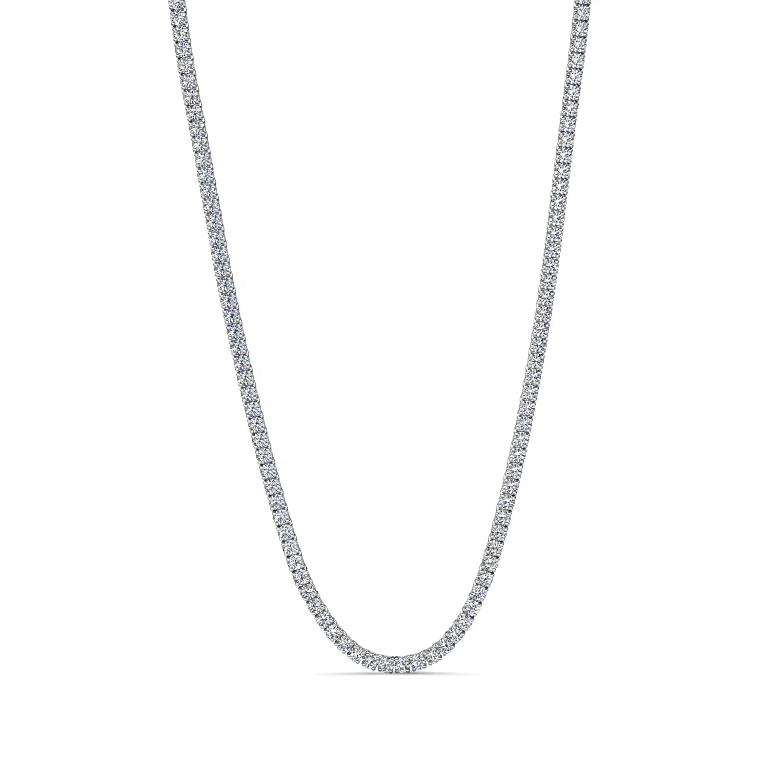 Passes Diamond Tester 925 Sterling Silver 135* 3mm GRA Moissanite Tennis Necklace Chain Jewelry for Women Men Destiny Jewellery
