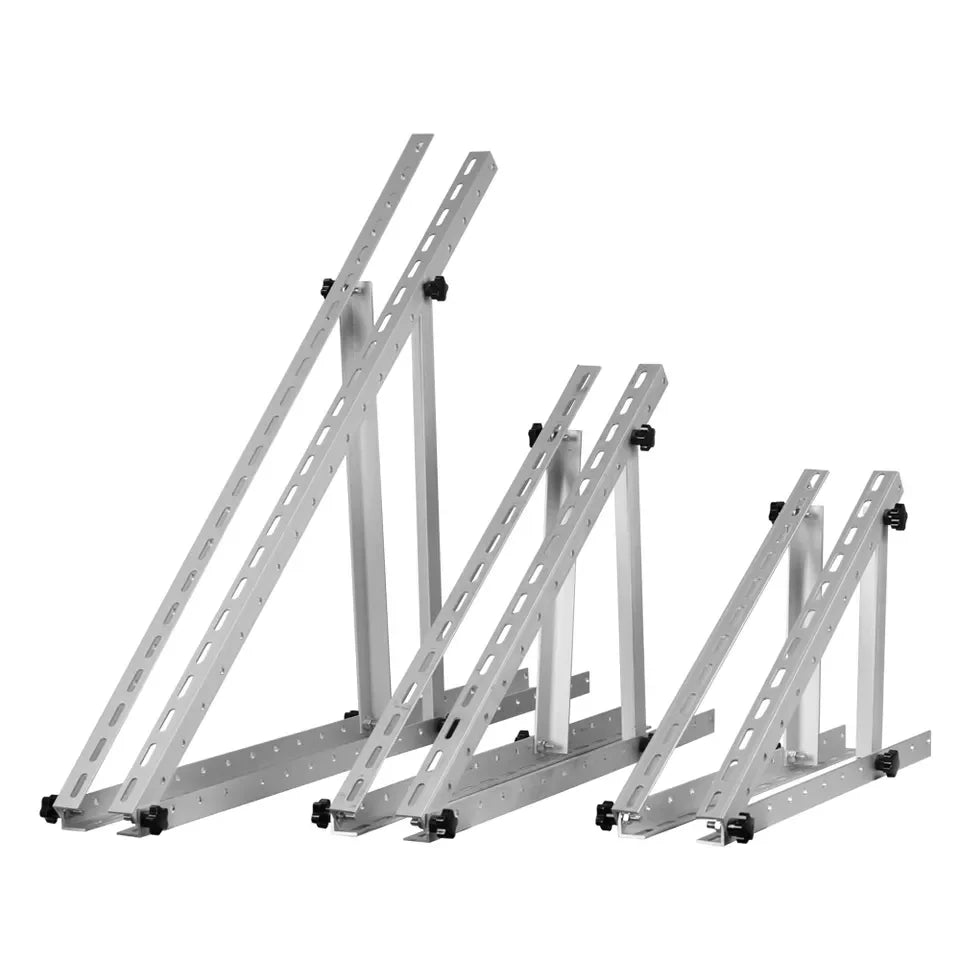 Factory Aluminium 22 28 41 45 47 INC Adjustable Triangle Racks Bracket for Flat Roof Ground Mounting RV Boat  Balcony