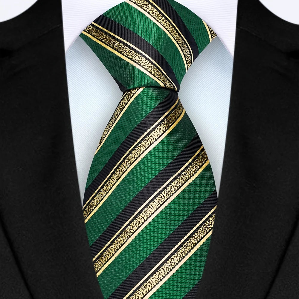8CM Luxury Stripe Necktie for Mens Business Jacquard Necktie Corbata Vintage Accesorrios Grooms Suits Formal Man Gifts Neck Ties