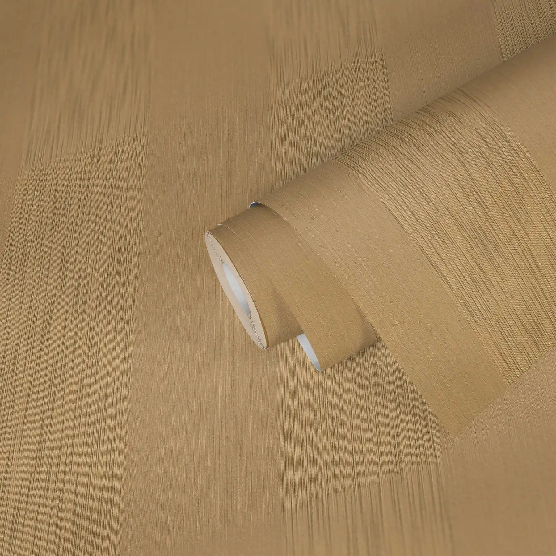 Modern Household School Use Non Woven Wallpaper Rolls Stripes Brown Yellow Mould-Proof 1005 X 053 m Made Germany Sale Stock