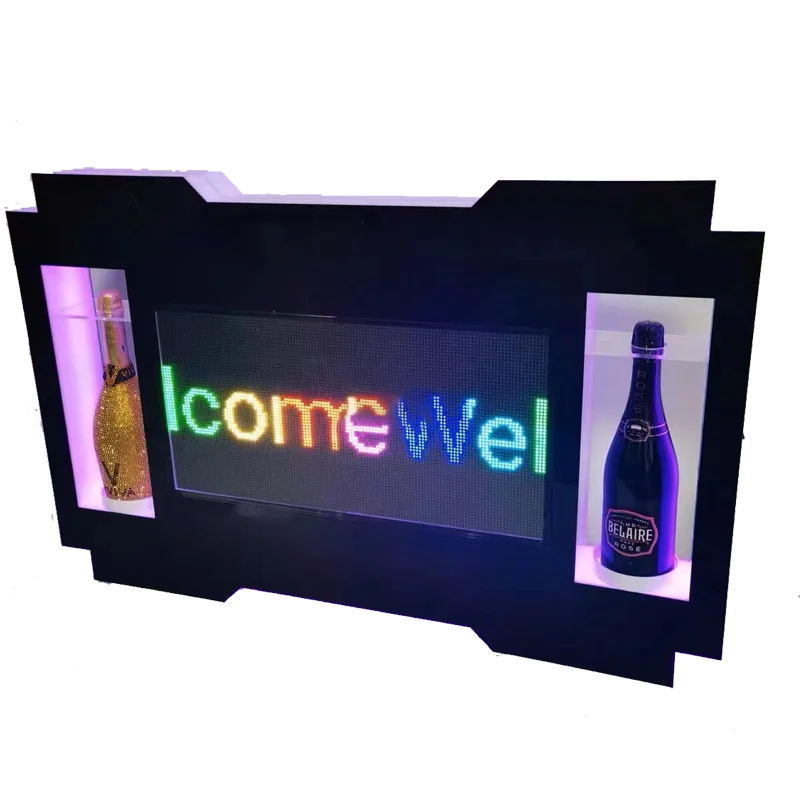 2 Bottle RGB Digital Screen Champagne Bottle Presenter for Nightclub
