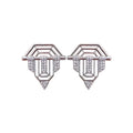 Fenyi Wholesale Jewelry Silver Needle Low-allergy Inlaid Zircon Shield Light Luxury Niche Designer Fashion Earrings for Women