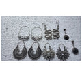 Custom Made Stainless Steel Moon Shape Drop Earrings-Vintage Christian Tribal Ethnic Statement for Women's Party Occasions
