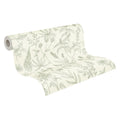 Germany-Modern Floral Wallpaper Rolls Green White Non Woven Vinyl Highly Wash-Resistant Light Resistant Kitchen Gym