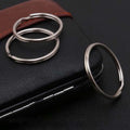 Outlet 1.18" (30mm) Nickel Plated Silver Round Edged Split Circular Keychain Ring Clips for Car Home Keys Organization Arts