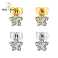ASTM F136 Titanium 20G Tiny Flower CZ Stud Earrings Minimalist Wedding Cartilage Earrings Jewelry Gift for Women