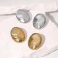Beimai OEM Stud Earrings Geometric Oval Waterproof Stainless Steel Women's Stud Earrings