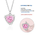 FDXZ-206 925 Sterling Silver Exquisite Heart Shape Pink Star Diamond Zircon  Pendant Necklace Main Stone CZ for Weddings