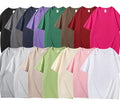 Bangladesh China Factory Price OEM Customable 200g Heavyweight Cotton T Shirt Crew Neck Loose Fit Solid Color Casual T Shirt