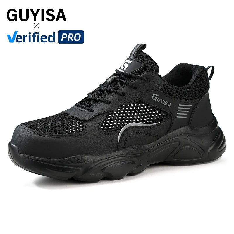 GUYISA Insulation 10KV Safety Shoes Standard Plastic Toe Zapatos De Seguridad Microfiber Upper Black Color Safety Shoes MegaBDM