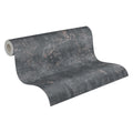 Made Germany Plaster Look Black Rose Gold Non Woven Vinyl Wallpaper Rolls Sound-Absorbing Mould-Proof for Living Room Kitchen