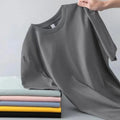 OEM Bangladesh China Factory Price 180g Polyester Silk Short Sleeve Loose Casual Undershirt for Men Plus Size Summer TShirt