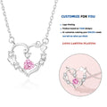 FDXZ-205 Exquisite Casual Simple S925 Sterling Silver Heart Butterfly Love Diamond Zircon Necklace for Women Birthday Parties