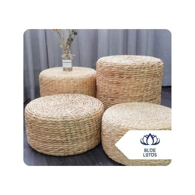 Durable Blue Lotus Vietnam Water Hyacinth Home Decor Cushion Pad for Everyday Family Use