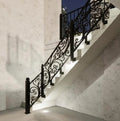 Elegant Modern Wrought Iron Stair Railing Durable Stair Rails for Villa Indoor/Outdoor Use in Home & Commercial Spaces