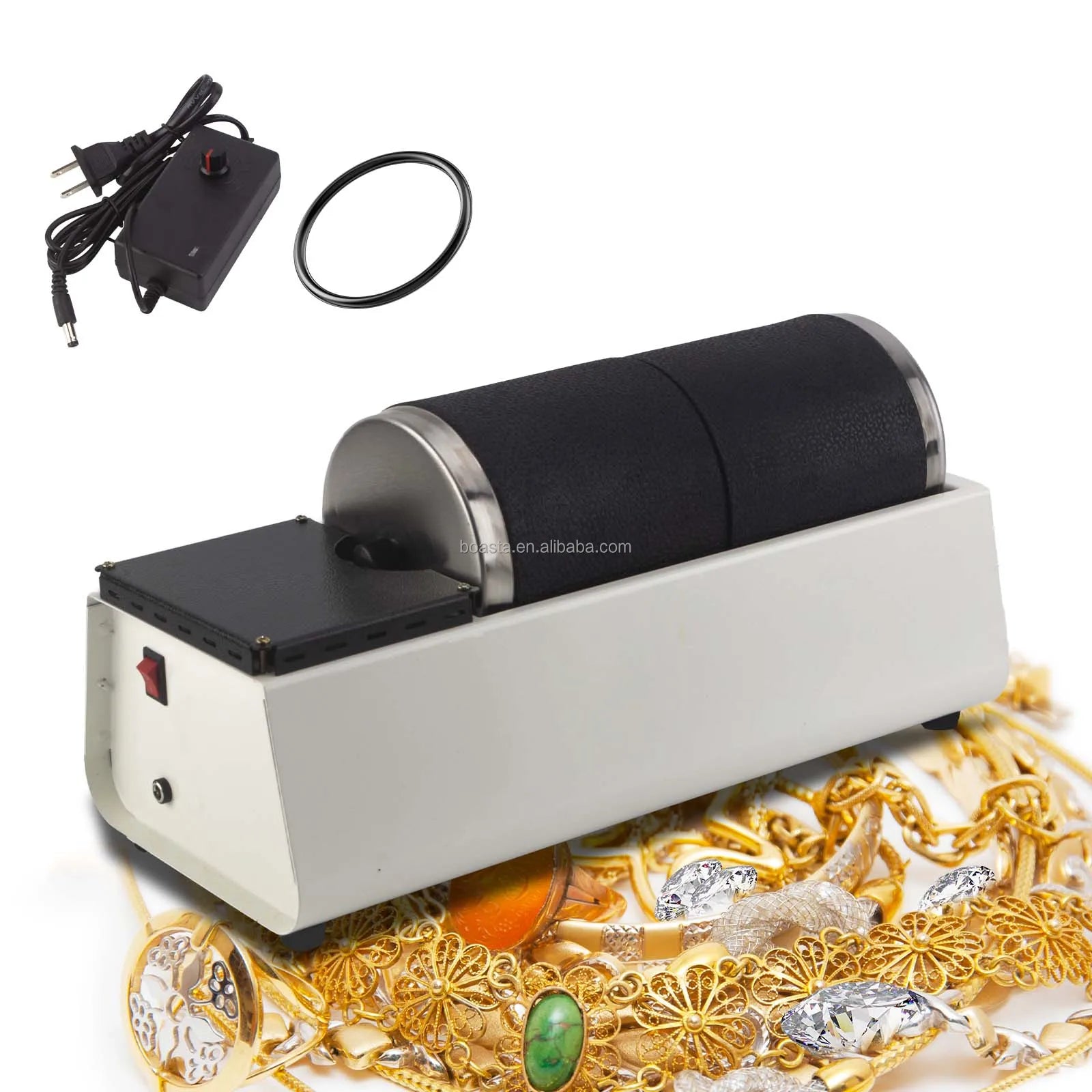 Boasta DT-30 Double Barrel Rotary Tumbler Polishing Machine for Jewelry and Metal Finishing Cleaning Making Machine