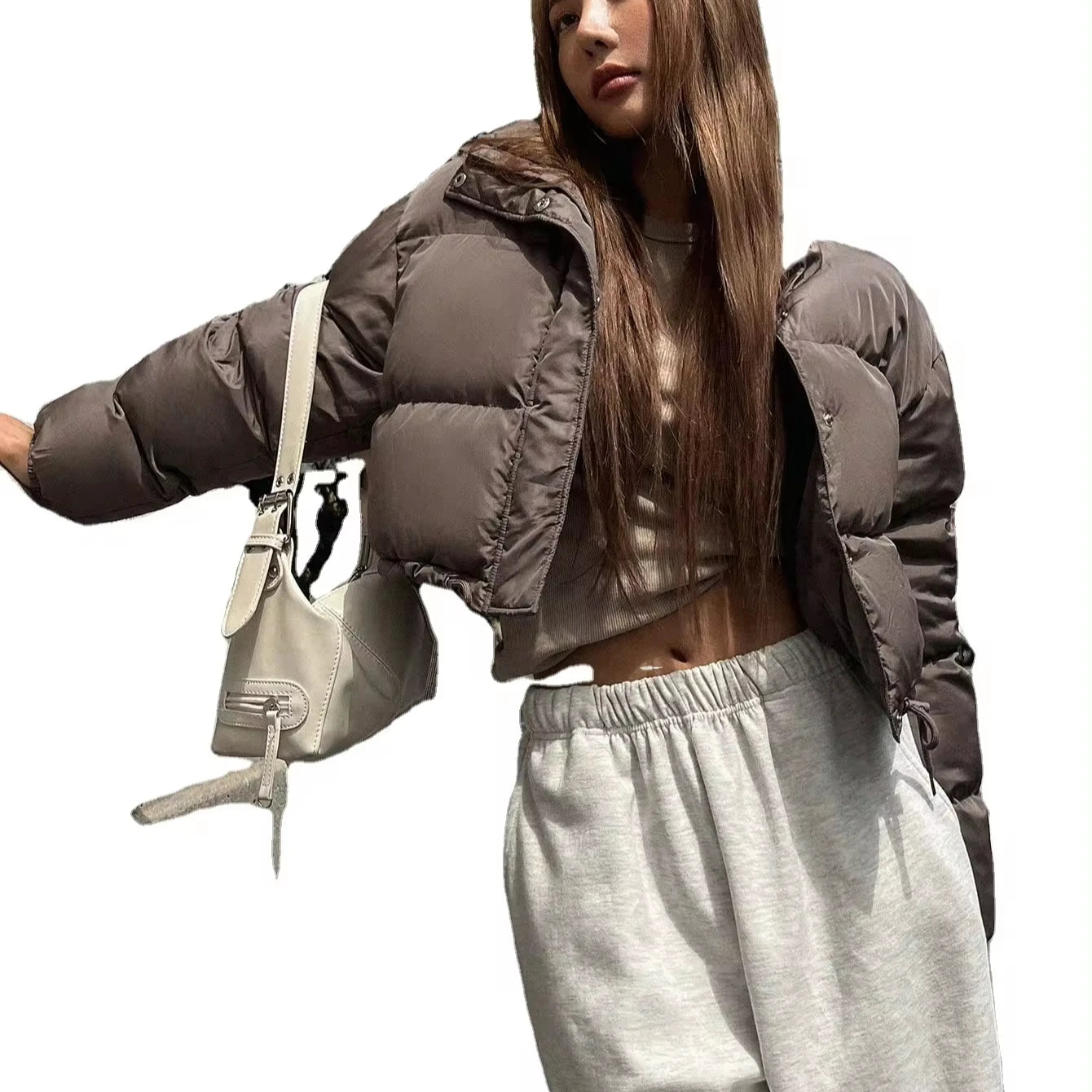 Outdoor Winter Custom logo Light Weight Women Jacket Winter Duck Down Puffer Jacket