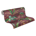 Made in Germany - Luxury Wallpaper rolls Jungle Red Green Yellow Non Woven Contract Wallpaper Palms - 1005 x 053 m
