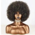 ELI Afro Kinky Synthetic Hair Wig for Women Short Curly Fluffy Different Colors Available-Black Wig
