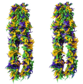 2024 Green/Yellow/Purple Brazilian Style Mardi Gras Feather Decorations 72 Inches Eco-friendly Adjustable Party Festival