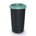 KEDEN 45L recycling bin in plastic with practical open lid green color.