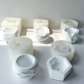 Variety of Succulents Potted Flowerpots Cement Silicone Molds Geometric Vases Candle Holders Pantaster Epoxy Concrete Mold
