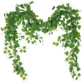 Artificial Vine Ivy Garland Greenery Hanging Twigs Plant Green Grape Leaves for Home Office Wedding Birthday Party Garden Decor